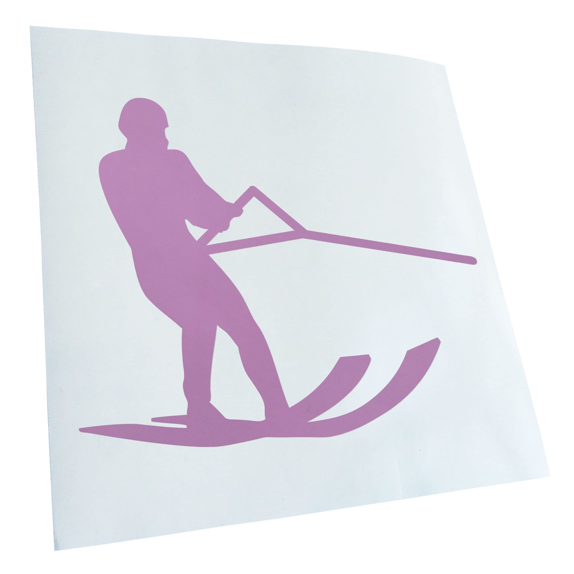 Kiwistar - Car Sticker - Water Ski Sportsman Figure - Lilac - 30 x 24 cm - Rear Window Car Sticker Weatherproof for Car Truck Moped Truck - Sticker Exterior Self-Adhesive Tuning Accessories for
