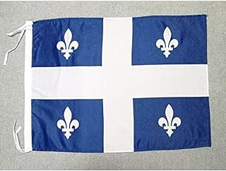 Quebec Flag 18'' x 12'' Cords - Canada - Canadian Region of Quebec Small Flags 30 x 45cm - Banner 18x12 in Drapeau Québec AZ FLAG