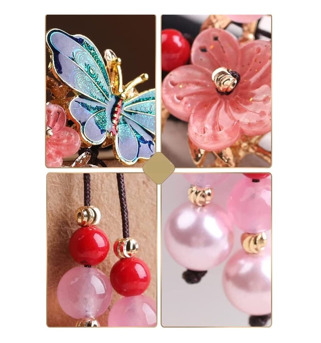 Scrunchies Per Capelli Elastici Per Capelli Porta Cavallo Farfalla Fiore Di Pesco Cravatte A Treccia Per Donne Ragazze Elastici Per Coda Di Cavallo