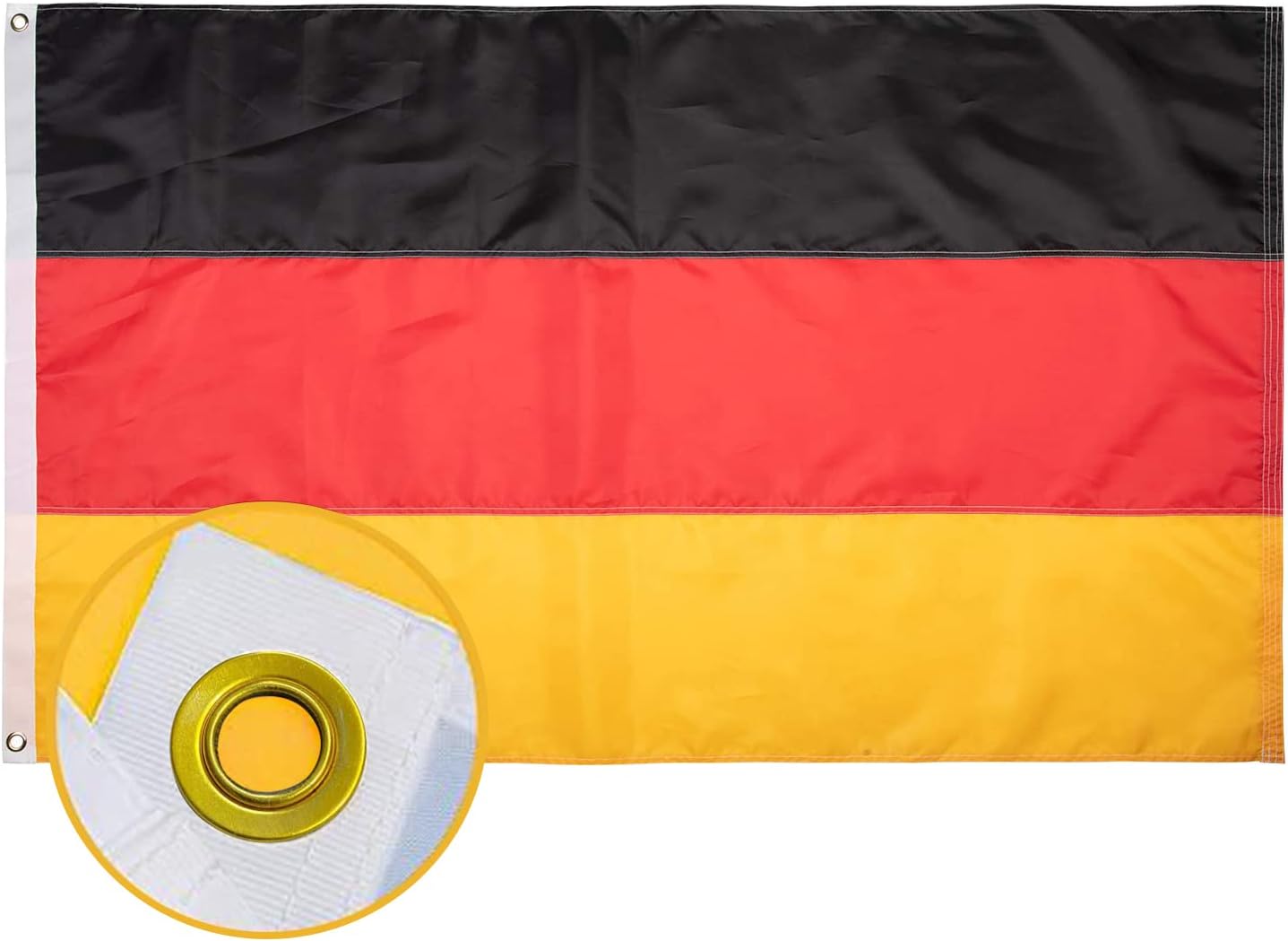 Jamaican Flag 6 x 10 FT, 180 x 300 cm Flag of Jamaica, Large Size Polyester Banner for Outdoor, Vivid Color, Fade Proof, Durable, with 2 Brass Grommets