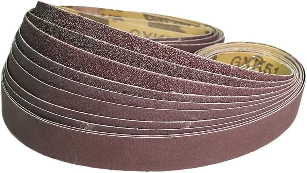 10Pcs 762x25mm Aluminum Oxide Sanding Bands For 1x30 Inch Belt Sander Woodworking Metal Polishing(White P1000)