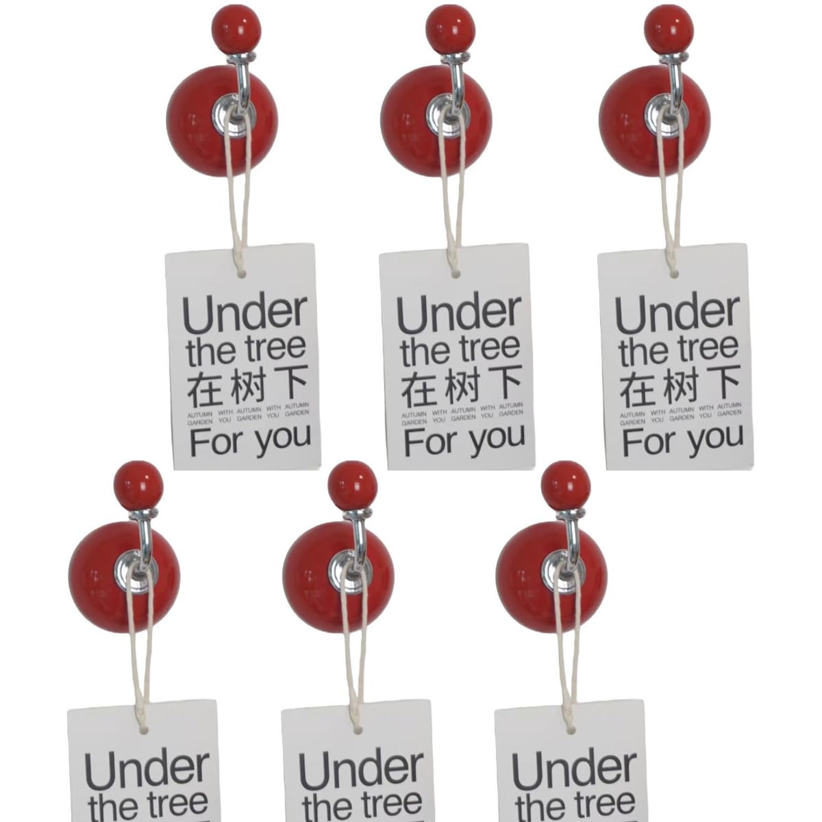 6Pack Colorful Magnetic Hooks, Heavy Duty Magnet Hooks for Refrigerators,Magnetic Hook for Hanging, Keys, Lockers, Home, Office, Classroom (Red)