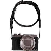 VOVMOEYA Camera Neck Strap,G7X MARK III body strap PU Shoulder Adjustable Strap for photographers for Fujifilm/for Nikon/for Canon/for Sony/for Minolta/for Panasonic/SLR/DSLR Cameras Texture-Black