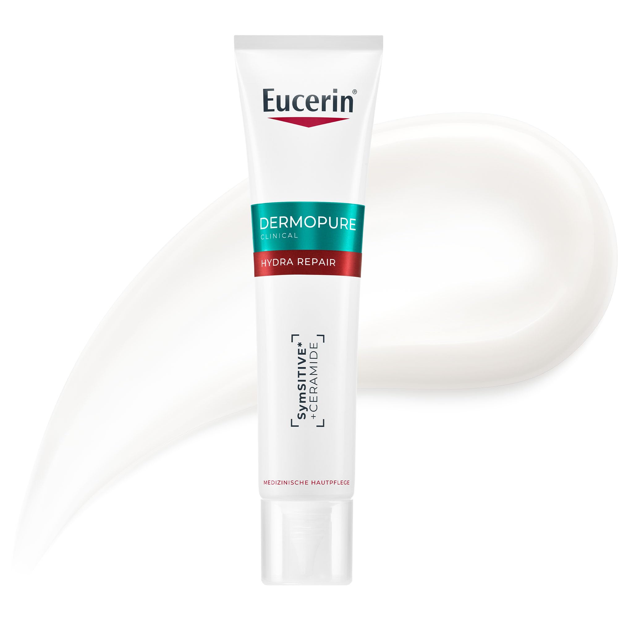 Eucerin Dermopure Clinical Therapiebegleitende Feuchtigkeitspflege Hydra Repair 40 ml, Akne Creme mit SymSITIVE & Ceramiden, Gesichtscreme für trockene, irritierte Haut nach Aknebehandlungen