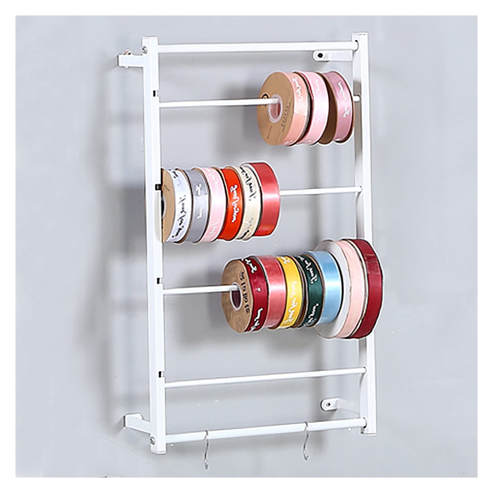 Organizer do pokoju rzemieślniczego, stojak ekspozycyjny, 67 cm wysoki organizer wstążki, sklep z prezentami, rękodzieło, stojak do przechowywania nici do szycia, uchwyt ścienny, komercyjny stojak na