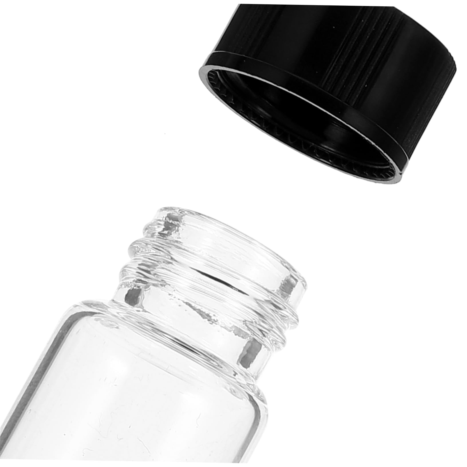 PRETYZOOM 100piezas Frasco De Vidrio Transparente Tapa Botellas De Muestra Con Rosca Material De Vidrio Para Laboratorio Para Almacenamiento De Muestras Laboratorio o Hogar