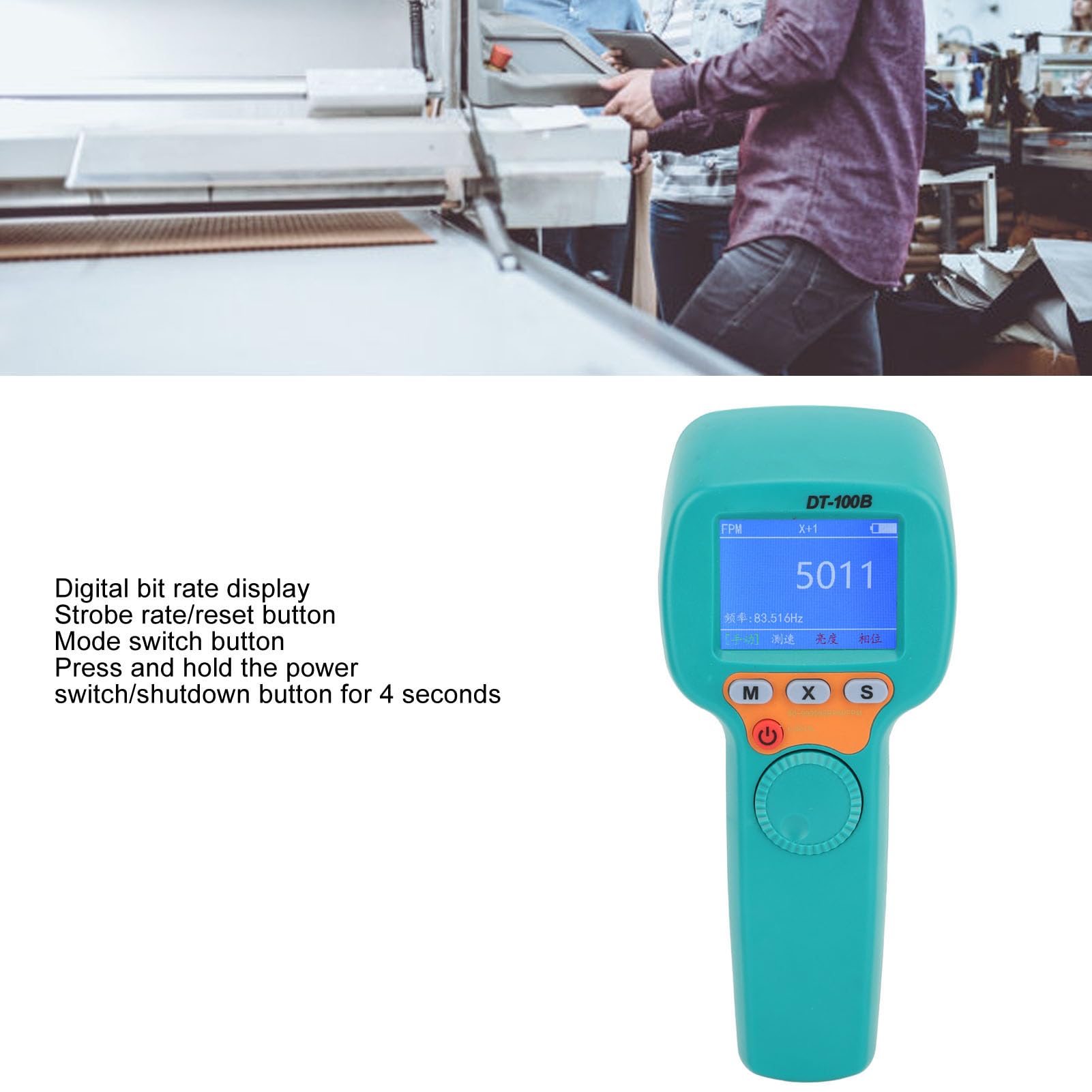 Estroboscopio Digital de Mano para Inspección Industrial
