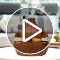 Image of Bedroom Humidifier for Sleep Essential Oil Diffuser with Flame Effect Night Light Ultrasonic Cool Mist Air Quiet USB Auto Shut Off Aromatherapy Diffuser (Misty Humidifier)