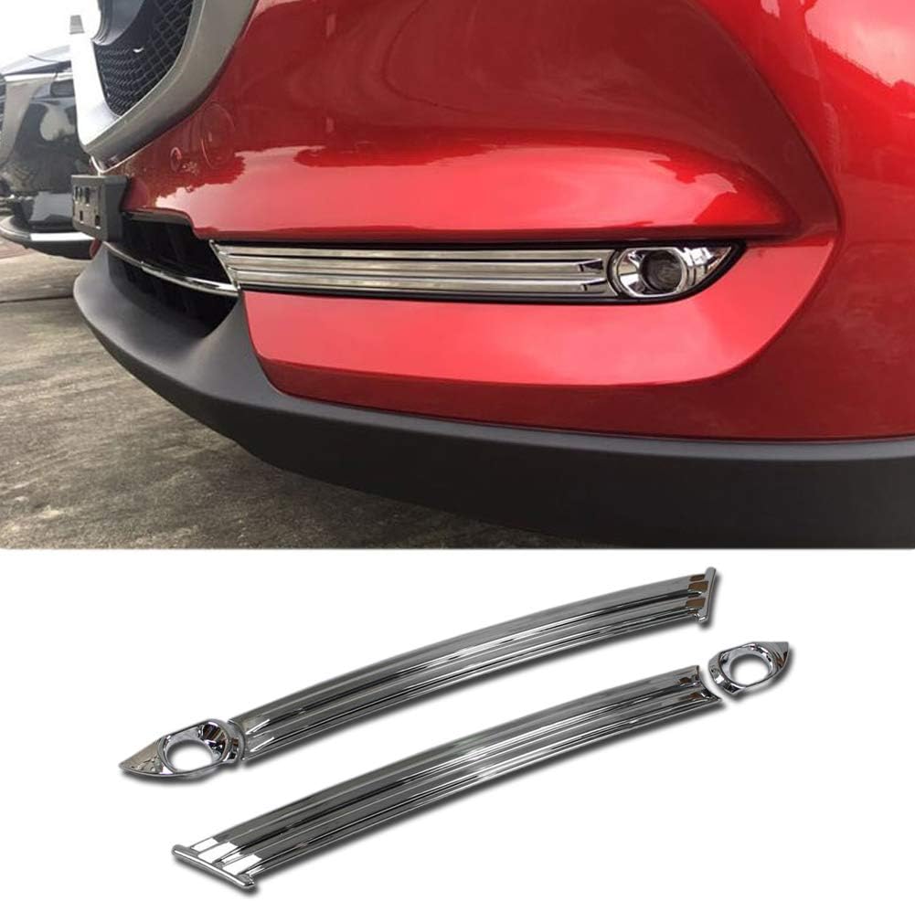 Generic Fit For Mazda 2017 2018 2019 2020 2021 CX-5 CX5 Grand Touring/Grand Select Model Chrome Front Fog Light Lamp Cover Bezel Trim