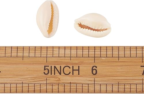 Miniatura 4 de Cheriswelry 50 cuentas de concha en espiral natural blanca, conchas marinas, cuentas espaciadoras de playa, dijes de conchas de cauri, cuentas