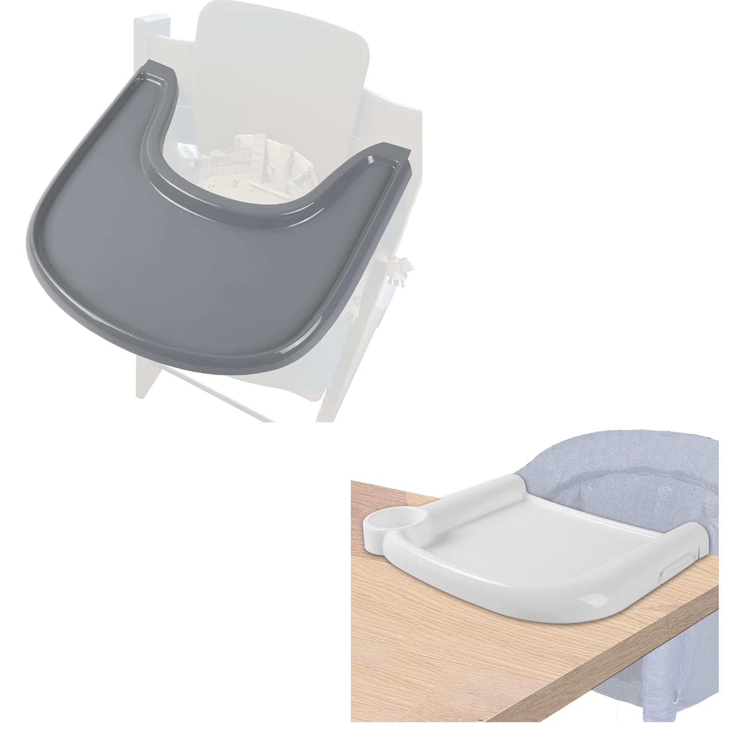Baby High Chair Tray Compatible with Stokke Tripp Trapp (V2 and Beyond) and Baby Dining Tray Compatible with in-gle-sina Fast Table Chair
