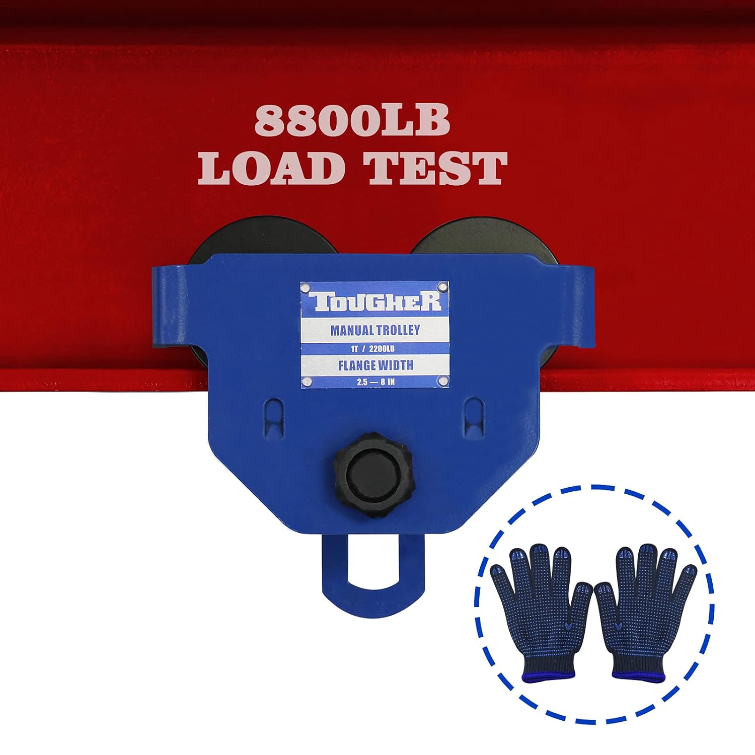 Buy TOUGHER Dual Wheels Beam Trolley 1 Ton Heavy Duty 2200LBS Capacity