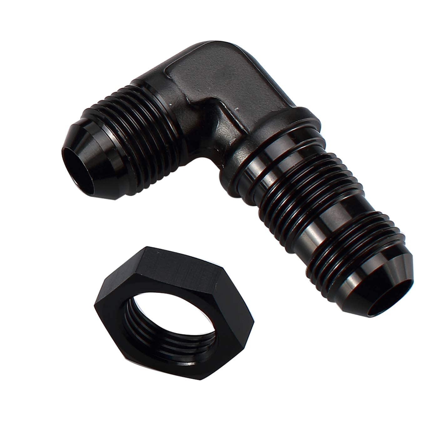 Aluminum 90 Degree 12 AN Male Flare Union Bulkhead Fuel Fitting with