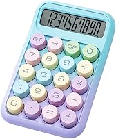 Vista 1 de M&G Calculadora de interruptor mecánico, calculadora de escritorio básica de 10 dígitos, pantalla LCD grande y botones grandes, lindas calculadoras