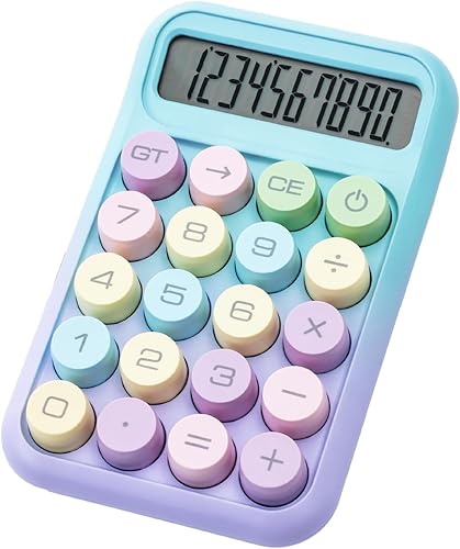 M&G Calculadora de interruptor mecánico, pantalla LCD grande de 10 dígitos y calculadora de escritorio de botones grandes, calculadoras básicas
