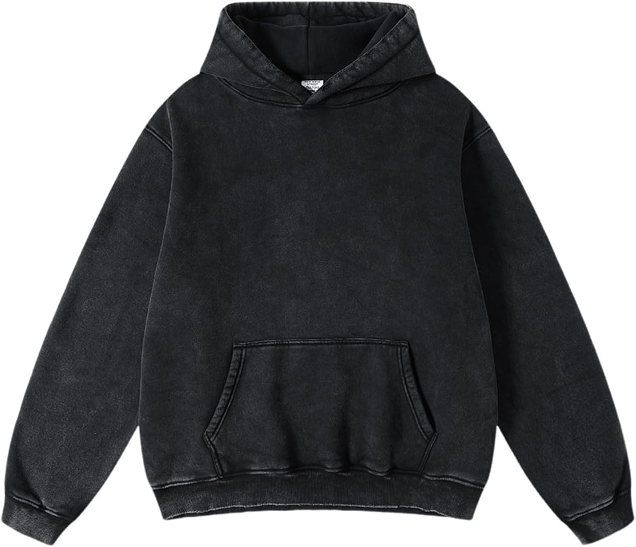 Arssm Mens Oversized Hoodie Acid Wash Pullover Vintage Cotton Heavyweight Sweatshirt Fleece Hoodie Men Streetwear