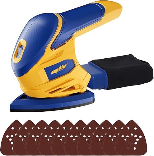 Lijadora de detalles inalámbrica compatible con batería Mellif de 20 V (solo herramienta), lijadora de esquina sin escobillas Mellif con velocidad