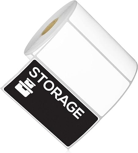 OfficeSmartLabels Etiquetas térmicas directas extraíbles de 4 x 2 pulgadas - Compatible con impresoras de escritorio Rollo & Zebra y más - Núcleo de