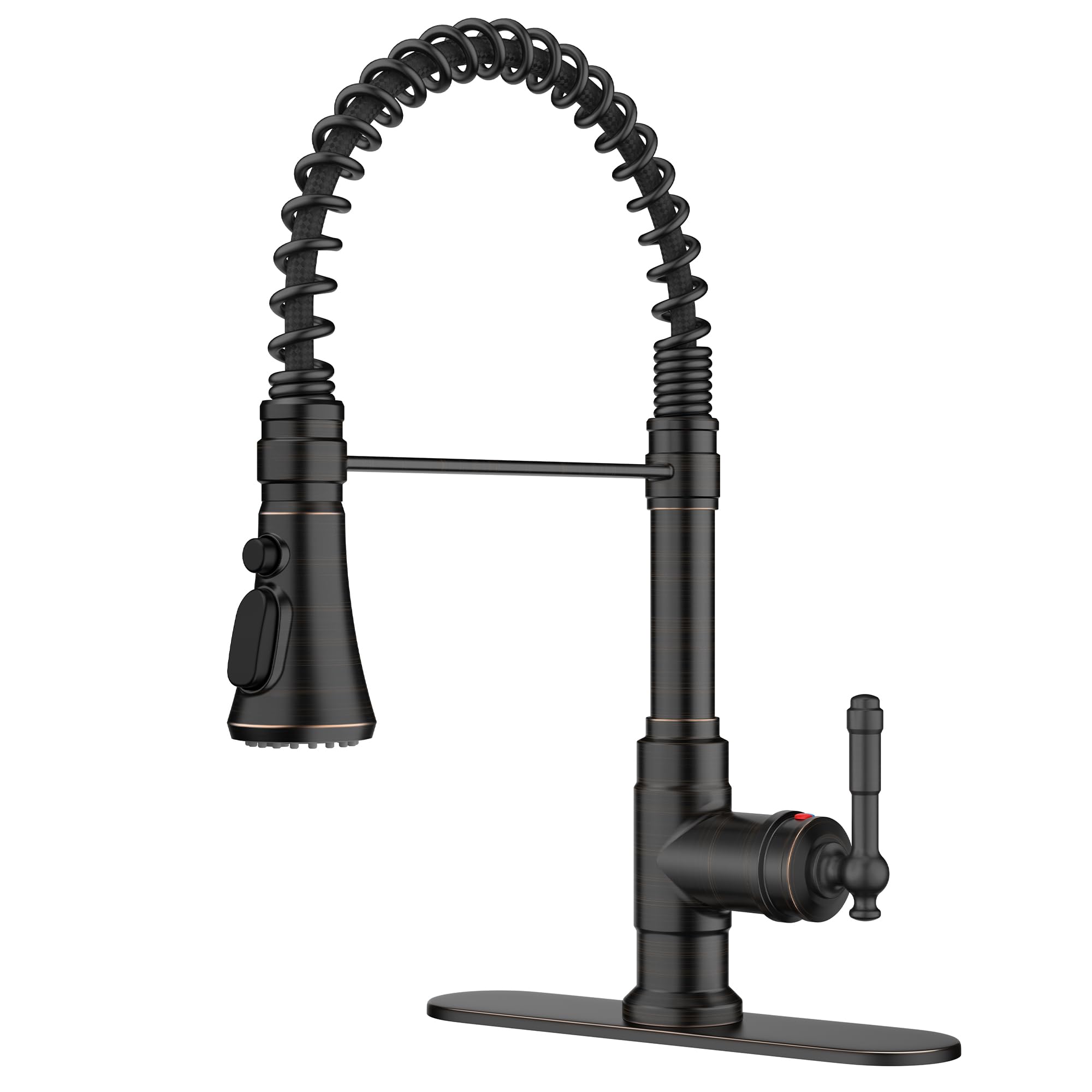 FORIOUS Vintage Kitchen Faucet with Pull Down Sprayer, Oil Rubbed Bronze