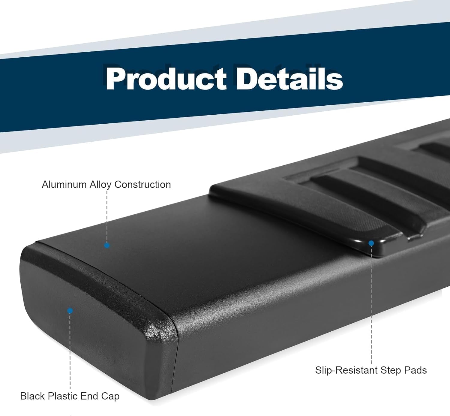 Perfit Liner 6'' Running Boards Compatible with Crew Cab 2023-2026 Chevy Colorado/GMC Canyon (4 Full Size Doors) Aluminum Engine Black Powdered Nerf Bars Side Step Rails (8 Brackets)