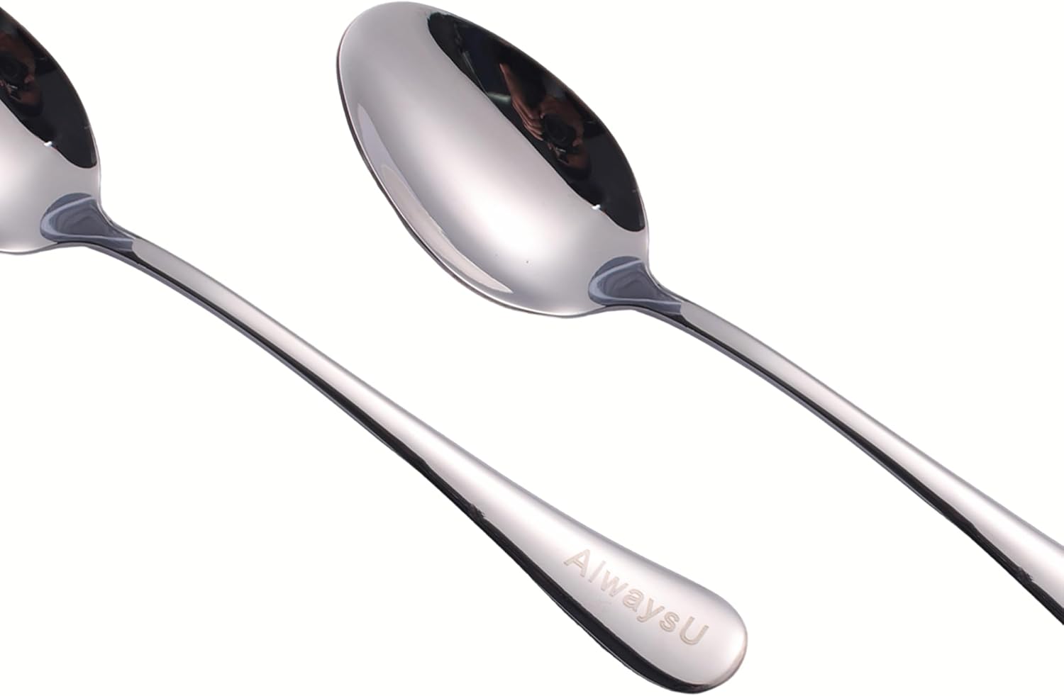 6 Piece Dinner Spoon Set Rainbow Multicolor Stainless Steel Table Soup Dessert Spoon Silverware Flatware Utensil Cutlery Set Service for 6 Mirror Finish Dishwasher Safe 7.2 Inches