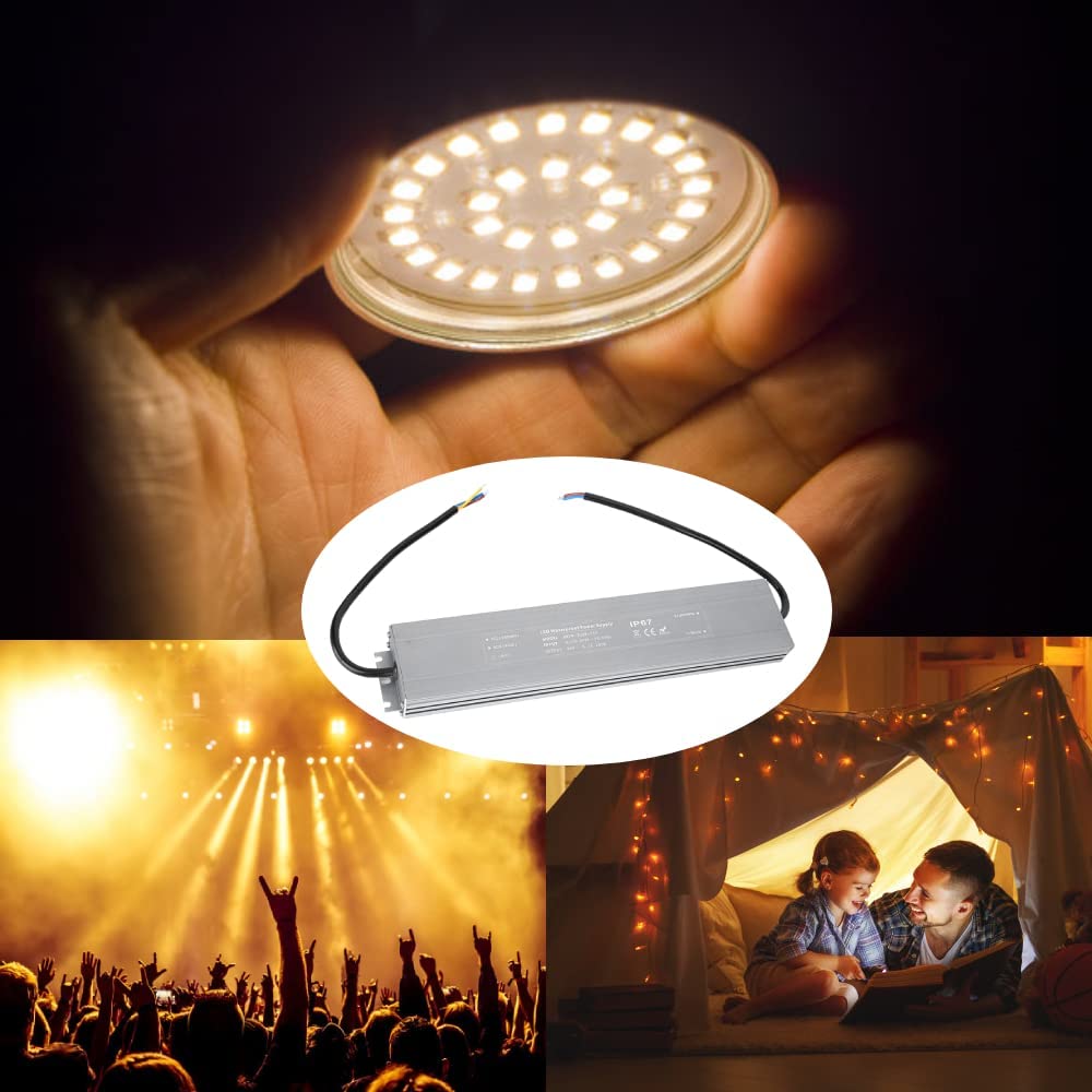 Transformateur LED 200W IP67 Étanche Mean Well - 170-240V AC Vers 24V DC Pour Rubans LED