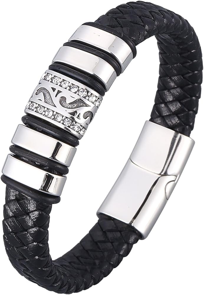 Homxi Chain Bracelet Silver,Bracelet for Men Stainless Steel