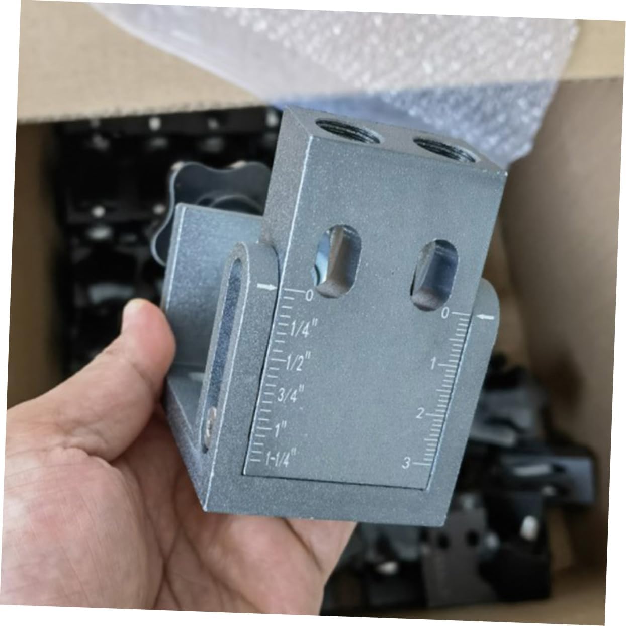15 Degree Adjustable Drilling Hole Positioner Clamp Woodworking Drill Locator Tool for Accurate Hole Placement 1 Set