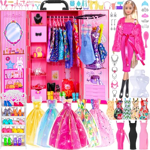 dollbie 11.5 Zoll Mädchen Puppe mit Puppe Kleiderschrank Schrank Playset...