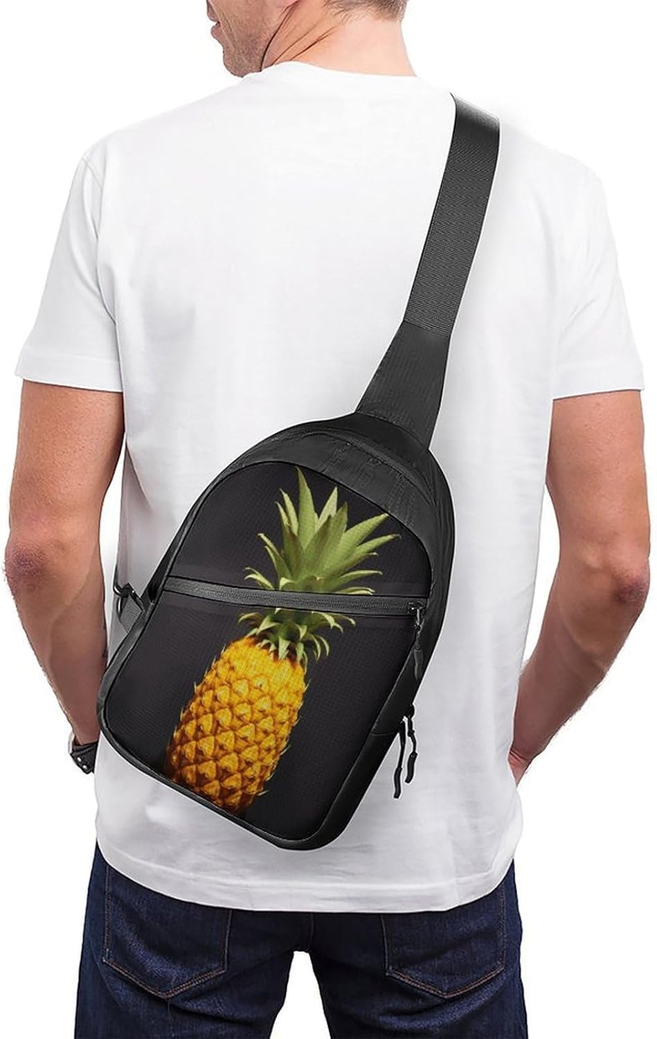 Yellow Pineapple Crossbody Backpack Sling Bag