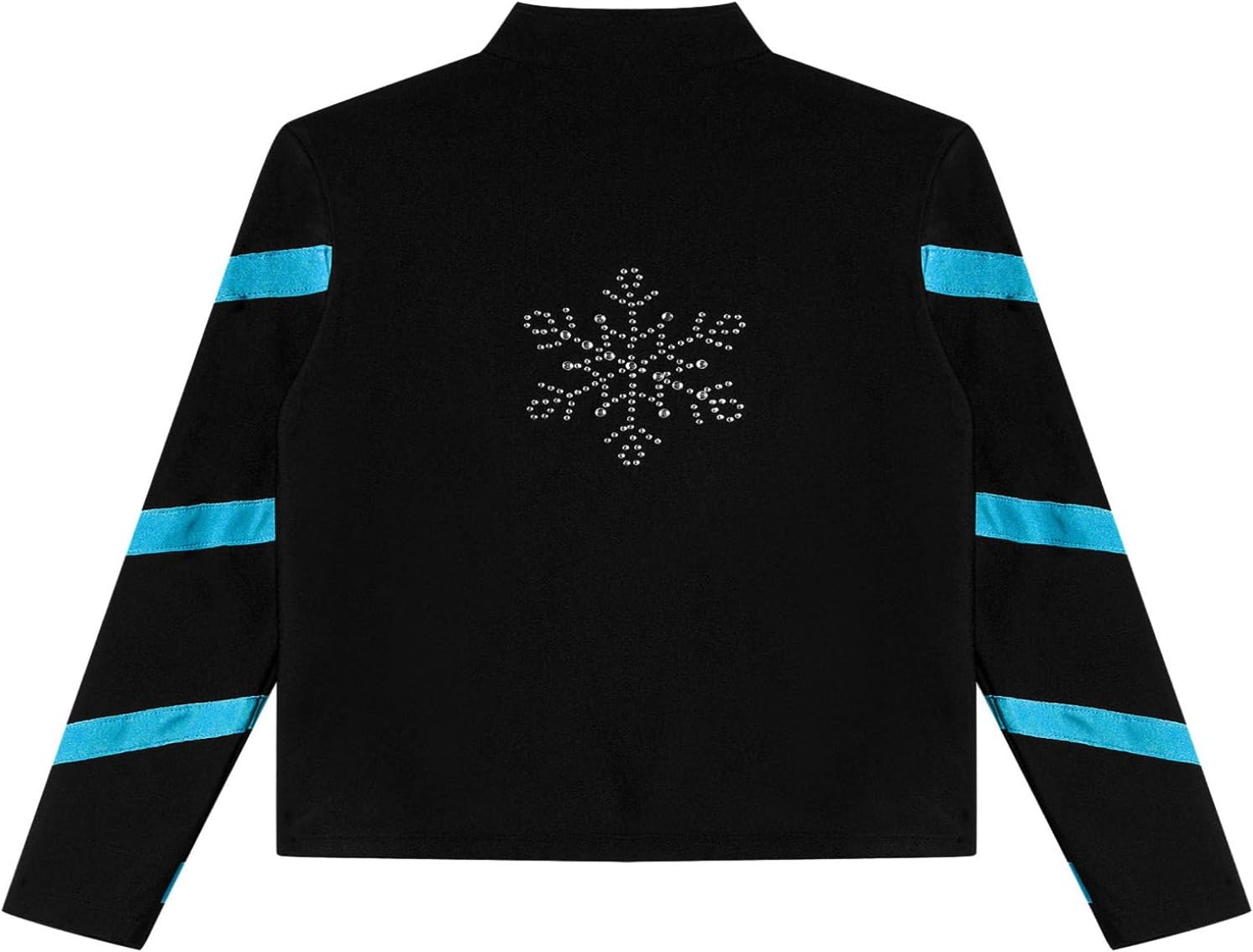 Kids Girls Fleece Lined Ice Skating Jacket Full Zip Training Practice Skating Outerwear Tops