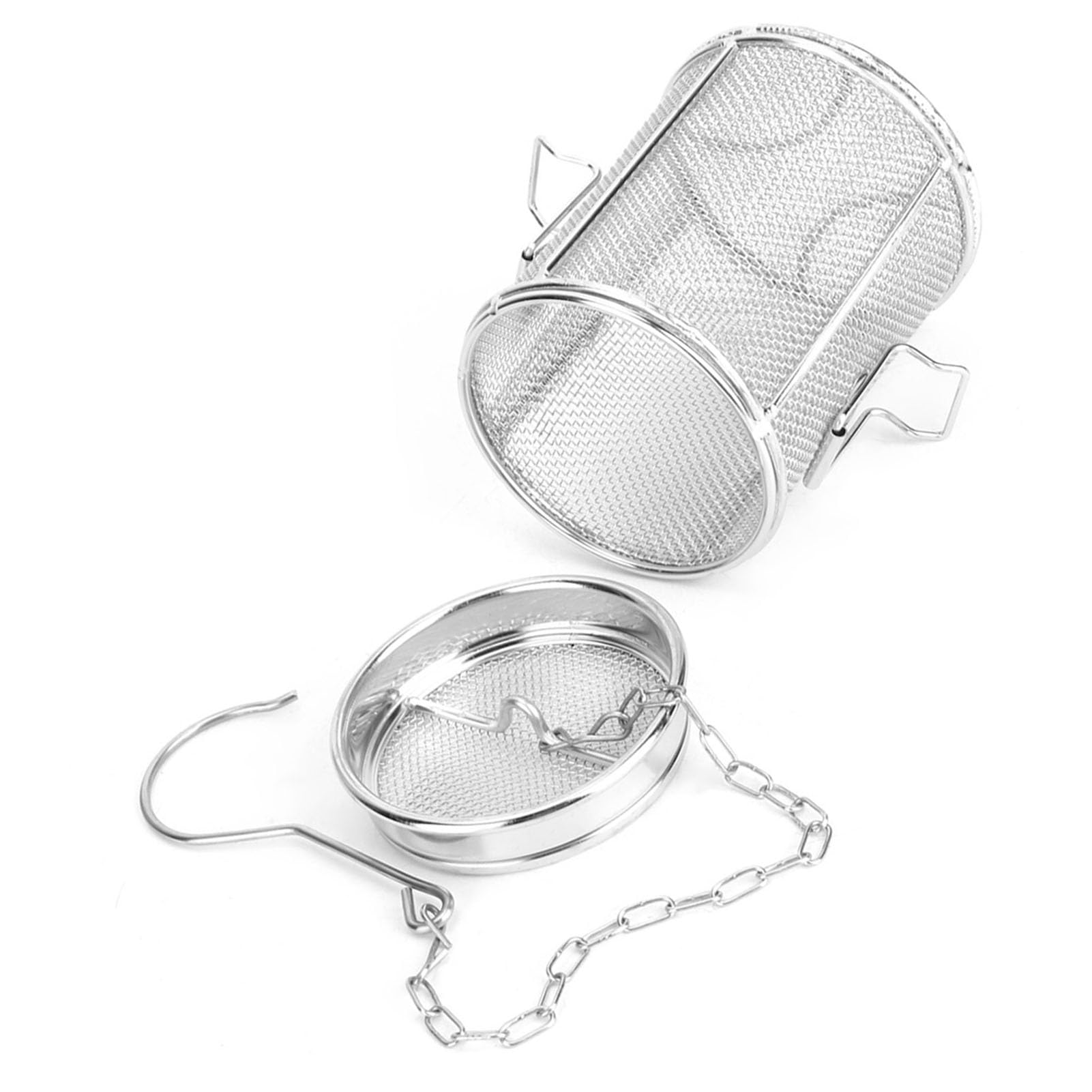 Vesici Tee-Ei Set – 10 Stück Edelstahl Teesiebe Mit Kettenhaken + Löffel, Für Losen Tee