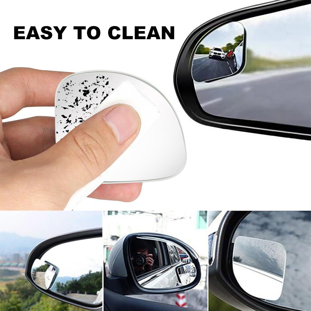 4 Specchietti Per Punti Ciechi Auto - Nero, 360° Regolabili, HD, Adesivi - Foto 8