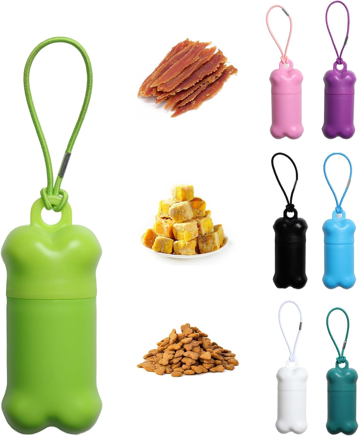 Portable Dog Training Treat Pouch Airtight, (Light Green)