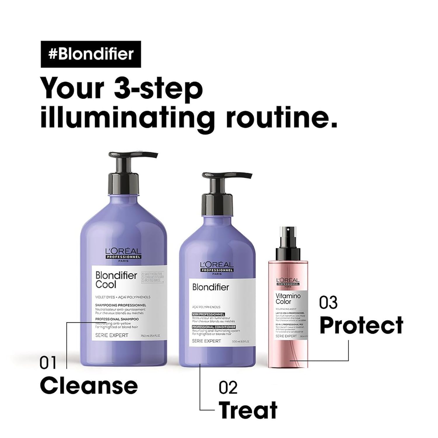 L'Oréal Professionnel Paris Blondifier Conditioner - Nourishing & Smoothing Treatment For Blonde or Bleached Hair, Enhances Shine & Fights Brass, For All Hair Types - Image 4