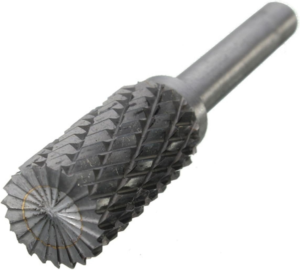 5Pcs 12mm Tungsten Carbide Polishing Rotary Burr Drill Bit Set, Head Rotary Point Burr Drill Carving Bits Set 1/4-Inch Shank Carbide Burrs Die Grinder Cutting Burs Grinder Drill Metal Polishing Tools