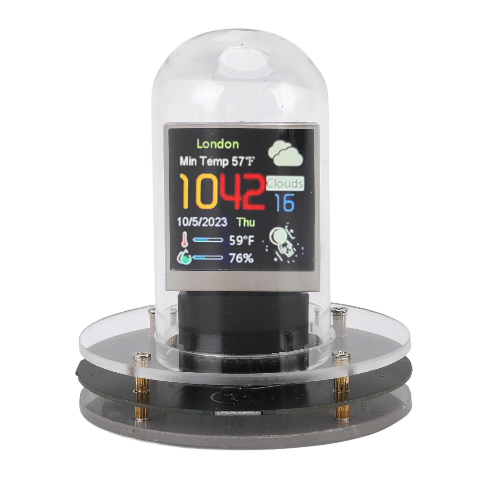 YUYTE Orologio a Tubo con Schermo da 1,54 Pollici, Display Luminoso con