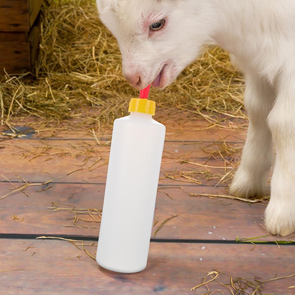 SHINEOFI 5pcs Baby Goat Bottle Lamb Feeding Bottles 400ml Goat Milk Drink Supplies with 10 Pacifiers Newborn Animal Nursing Tools for Livestock Feeding image 5