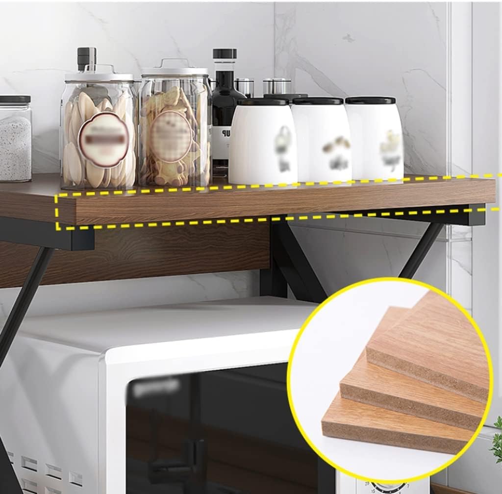 Mensola Microonde Allungabile 40-65cm - Scaffale Salvaspazio Per Cucina - Nero