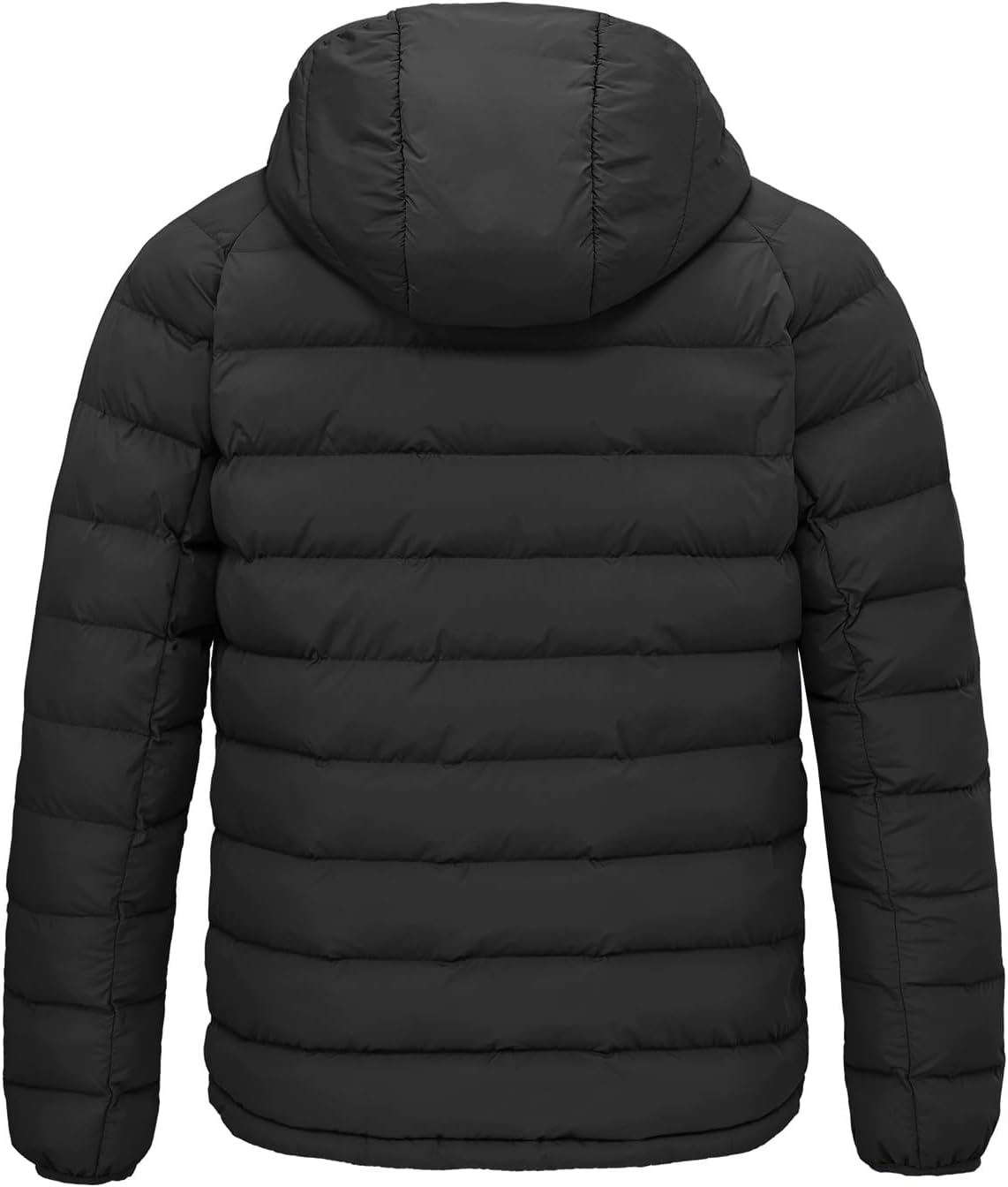 Rdruko Men's Puffer Jacket With Hood Winter Water-Resistan Casual Warm Coat Insulated for Hiking Travel - Image 2
