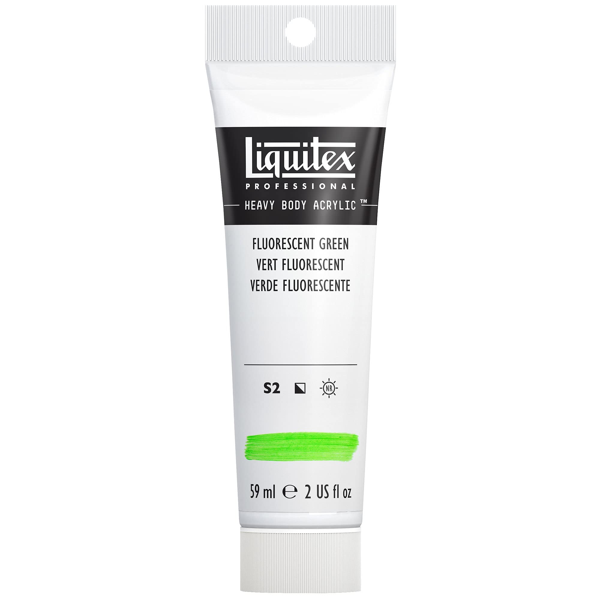 Liquitex 1045985 Professional Heavy Body Acrylfarbe in Künstlerqualität mit ausgezeichneter Lichtechtheit in buttriger Konsistenz, 59ml Tube - Fluo Grün