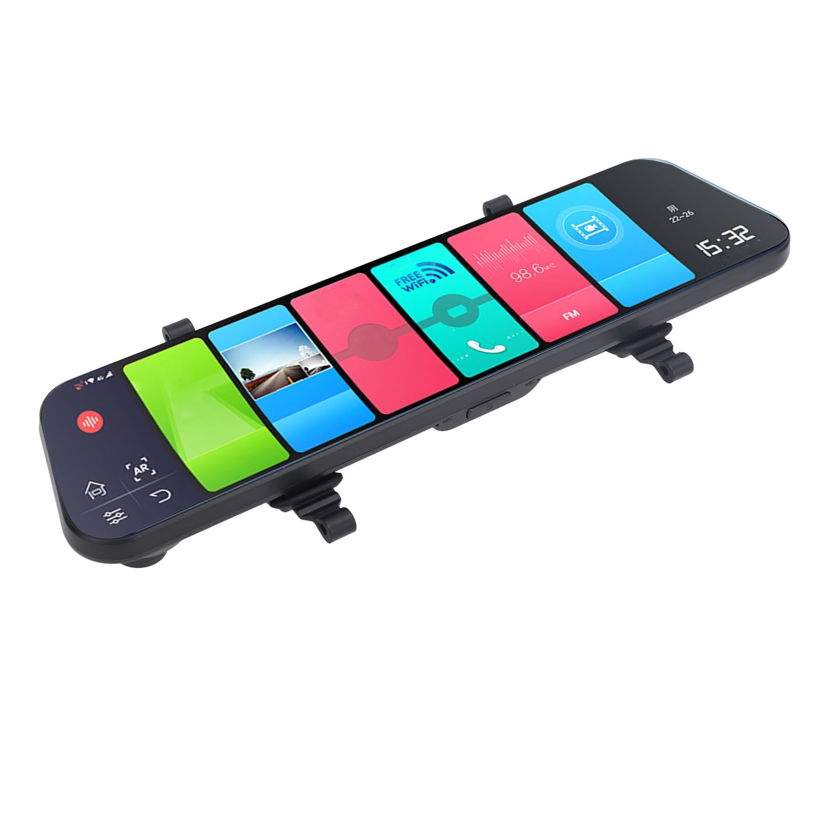 Dash Cam a Specchio da 12 Pollici per Auto e Camion, Telecamera di Retromarcia WiFi 1080P FHD Supporto per Retromarcia Touch Screen 4G, Registratore di Guida con Sensore G,