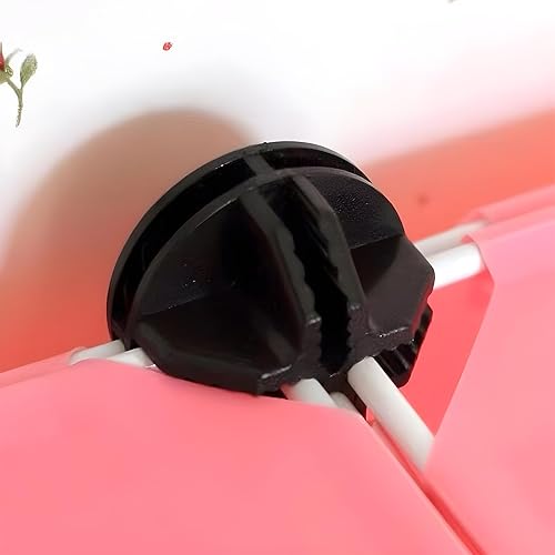 Miniatura 8 de HOWDIA 1.4in1.417 "Alambre Cubo Conectores de Plástico para Alambre Rejilla Cubo Almacenamiento Estantería y Malla Snap Organizador 50pcs - Negro