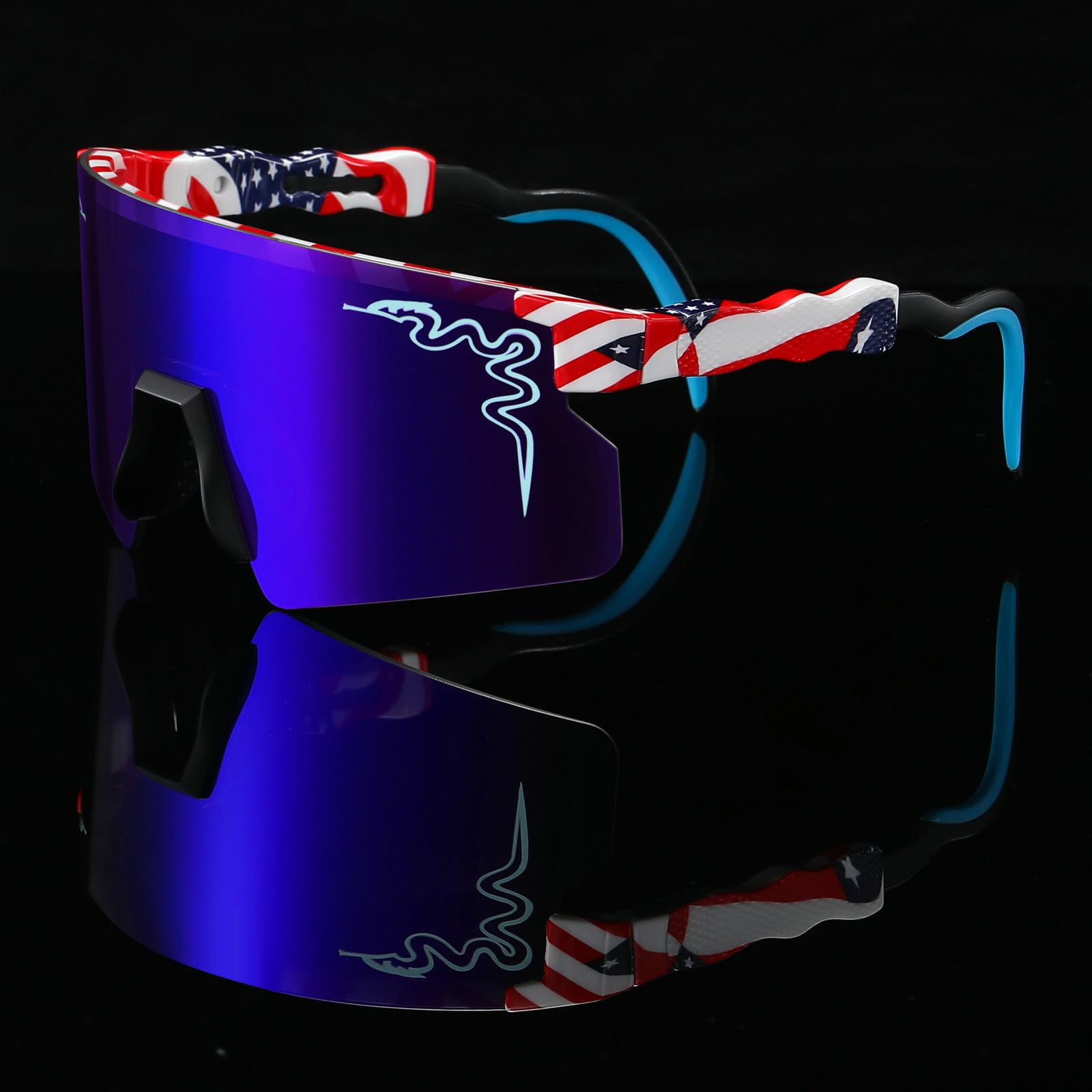 Occhiali da sole per adulti e giovani, con protezione UV400, unisex, per ciclismo, sport all'aria aperta, baseball