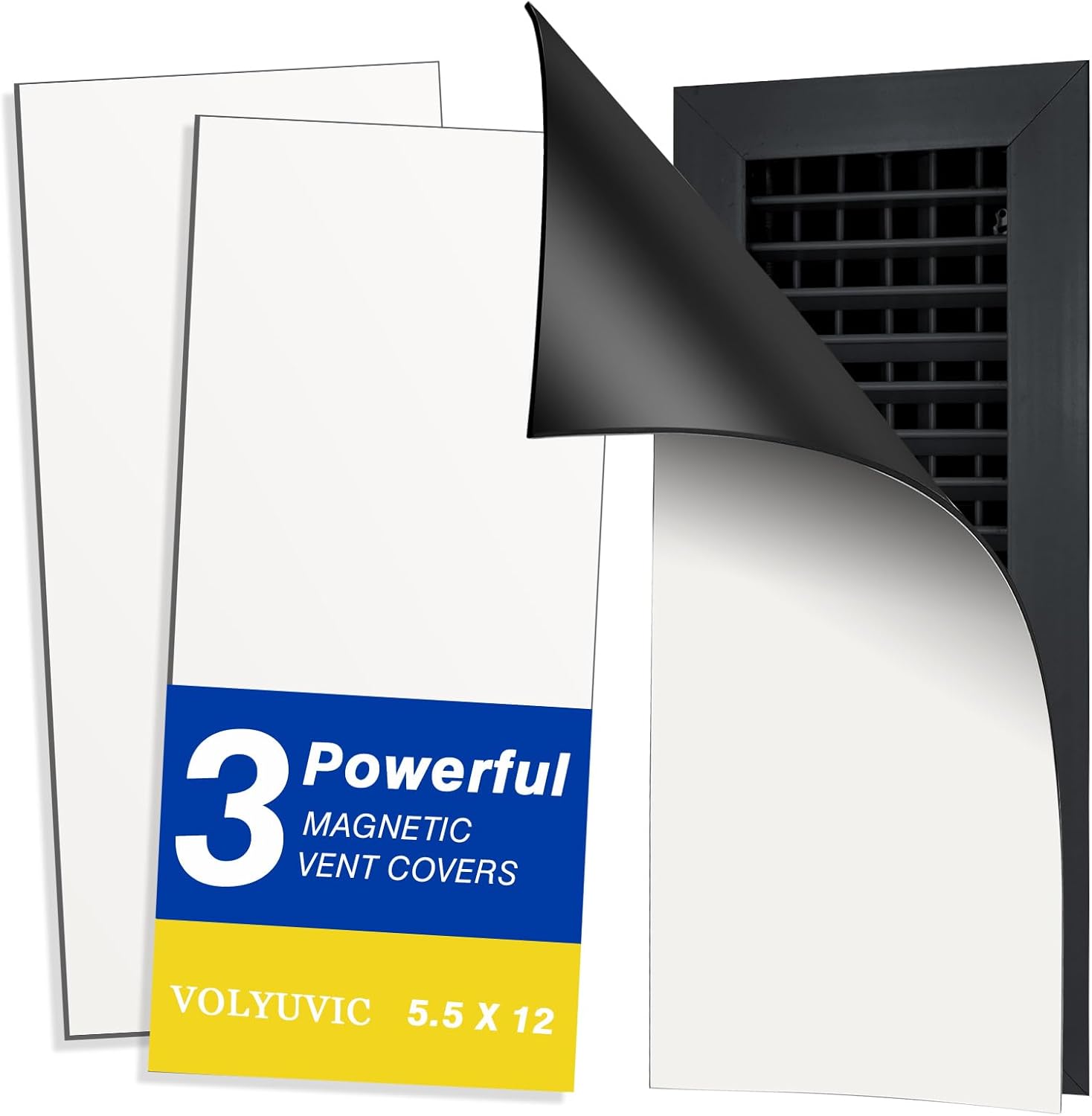 Powerful Magnetic Vent Covers, Premium Vent Covers for Home Floor Wall and Ceiling Vent and Air Registers, 5.5 inch X 12 inch AC/Air Vent Covers for Home HVAC and AC Vents