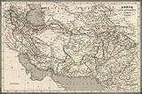 History Galore 24'x36' Gallery Poster, map of Iran Afghanistan Pakistan 1840