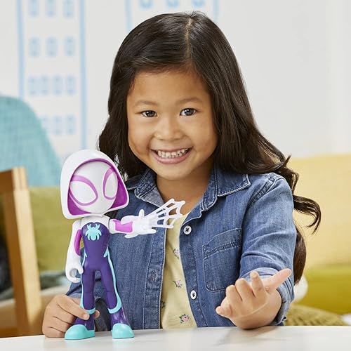 Miniatura 23 de Spidey and his Amazing Friends Paquete múltiple de héroe de gran tamaño, 3 figuras de acción grandes, juguete de superhéroe preescolar de Marvel, a