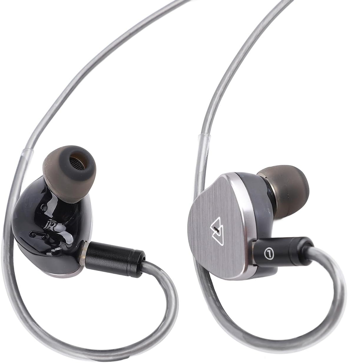 SUNGOOYUE Noiseisolating Wired Earphones, EQ Settings for Individual Frequency Curve Adjustment, Aluminum Alloycopper (BQ10 Type C with Mic)