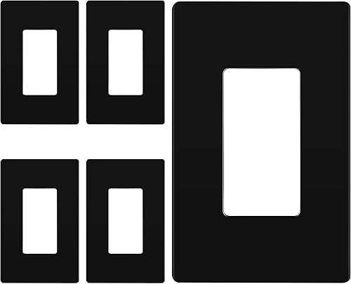 Vista 76 de LIDER - Cubierta decorativa de interruptor con acabado mate, placa de pared sin tornillos, tamaño mediano, 3 bandas de 4.88 x 6.77 pulgadas