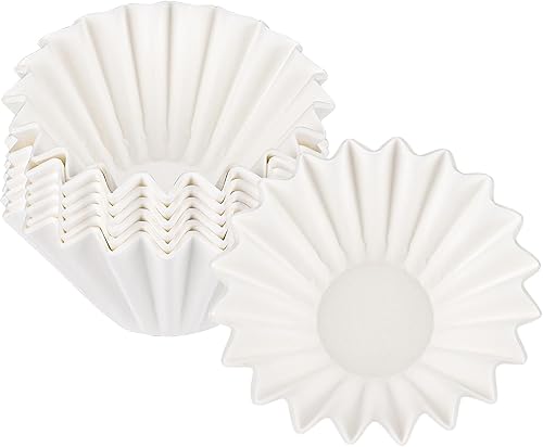 EUSOAR Filtros de café de una sola porción, 1-2 tazas, paquete de 200 unidades, color blanco, desechables, sin blanquear, filtros de café por goteo,